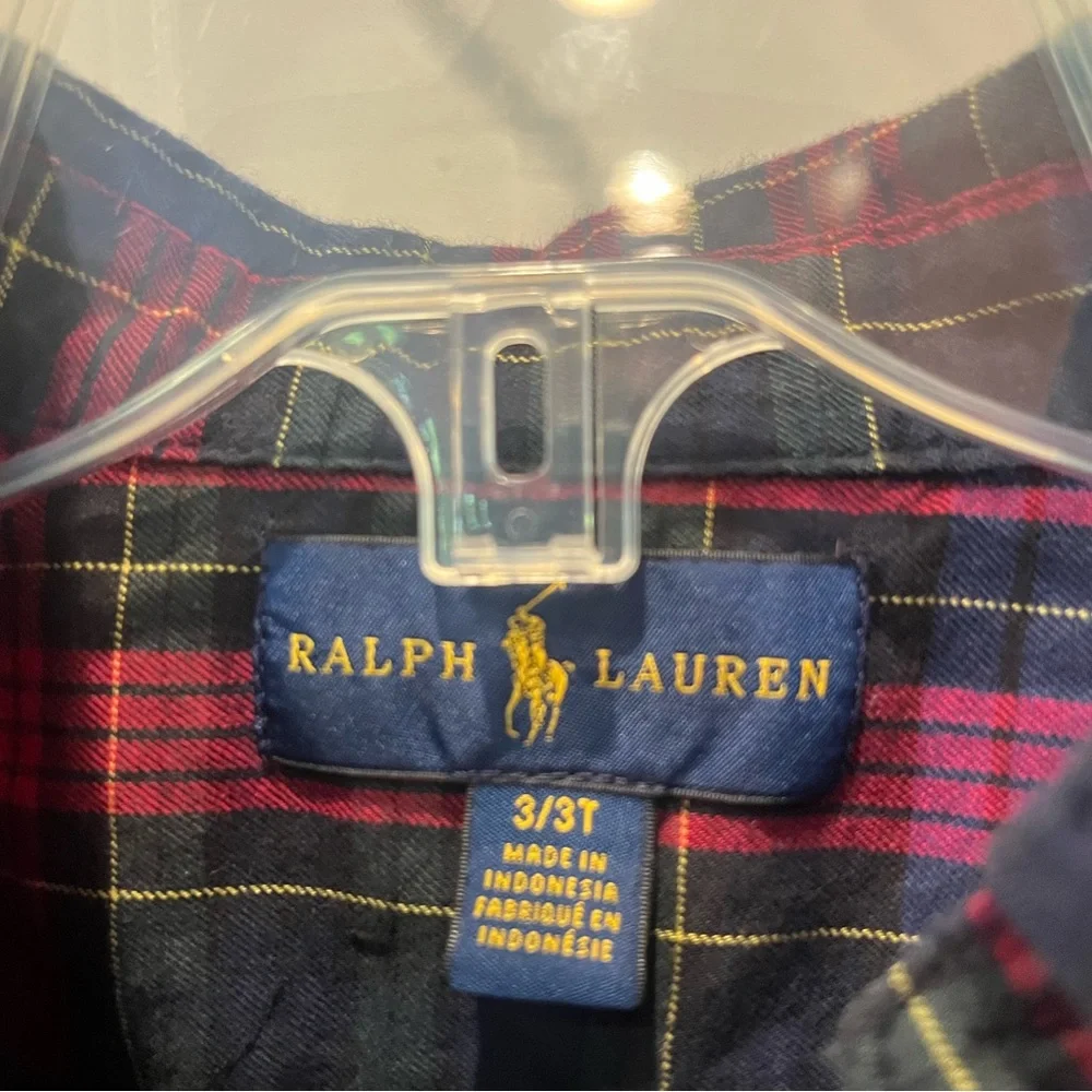 Ralph Lauren Plaid Cotton Twill Shirt 3T - Picture 3 of 3